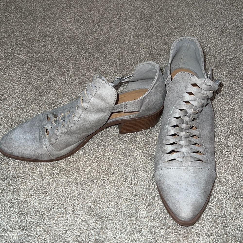 Qupid Grey Open Side Booties - image 2